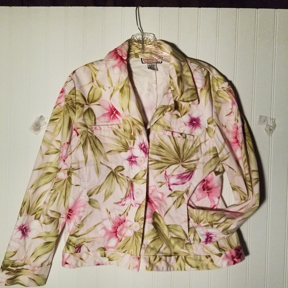 Jamaica Bay Jackets & Blazers - Jamaica Bay PL LS Floral Summer Jacket, Like new